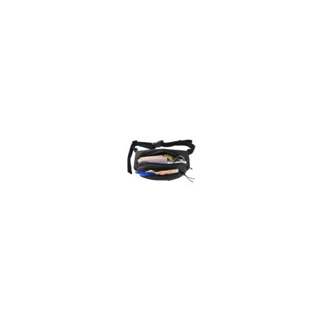 Cangurera C/Compartimientos, Correa Ajustable, 24/36x11x6 Cm, Negro (Proteccion RFID)