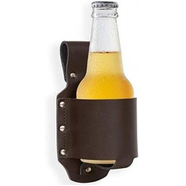 Funda Para Botella Cuero Cafe