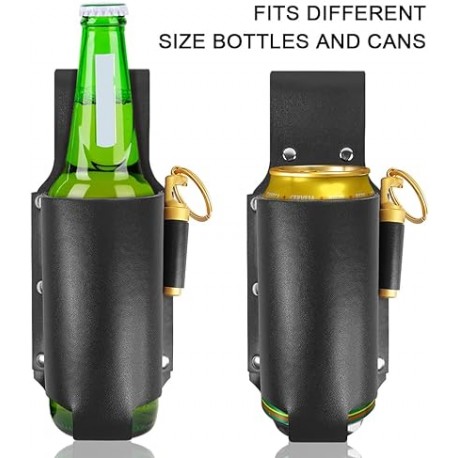 Funda Para Botella Cuero Negro