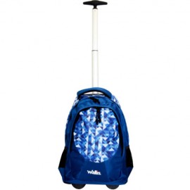 Mochila Fun Con Ruedas, Jaladera Abatible, 31x44x21cm, Triangulos Azul