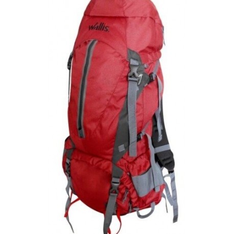 Mochila De Montana KALA PATAR 90 L,  Semi-Impermeable, Con Funda Qe La Hace Impermeable, Varillas De Aluminio, 37x90x26 Cm, Roj