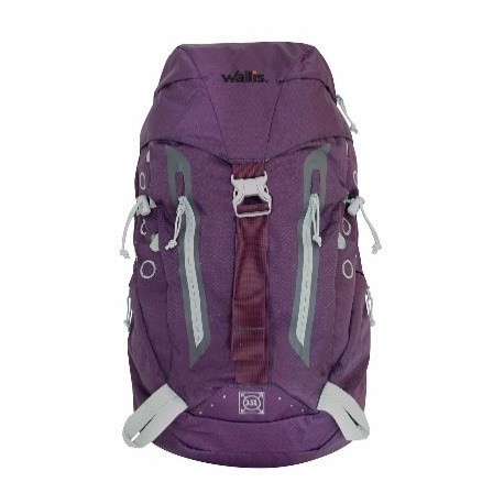 Mochila Para Media Montana THAPA 35 L, Varilla Y Soporte De PVC, 28x58x20 Cm, Morado