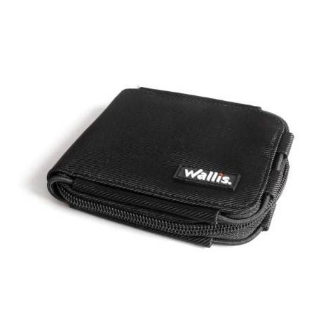 Cartera Con Cierre, Cerrada 12×10 Cm, Negra