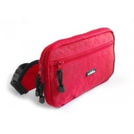 Cangureras 100% Nylon, De 4 Compartimientos, Organizador Interior, 22x3x14 Cm, Rojo