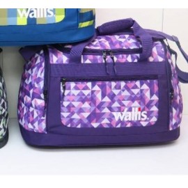 Maleta Deportiva 50 L, 54x30x25 Cm, Triangulos Morado Con Rosa