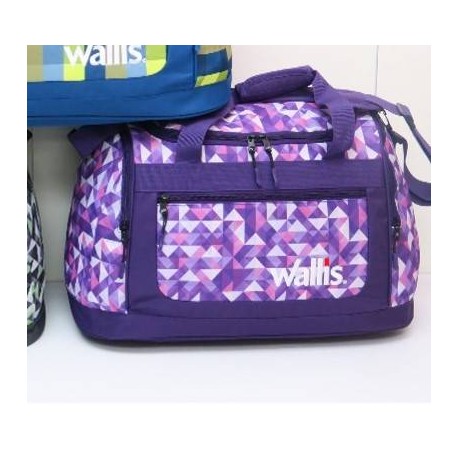 Maleta Deportiva 50 L, 54x30x25 Cm, Triangulos Morado Con Rosa