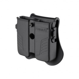 Funda Cargador Univ. 9mm/40/45 AMOMAX Negra Doble