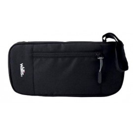 Organizador De Viaje Con Cierre Y Correa Para Mano, 12.5×27 Cm, Color Negro