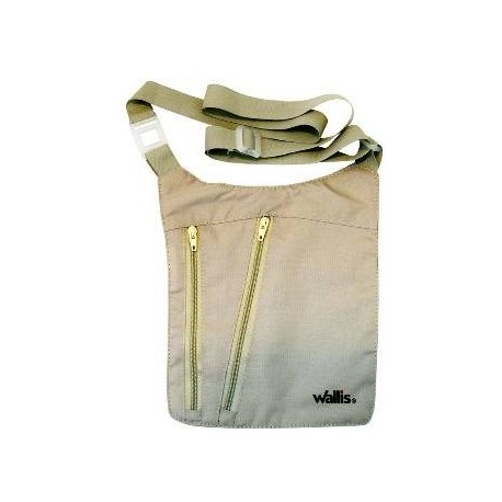 Cartera De Seguridad Para Colgar Cruzado, 18×21 Cm, Color Beige