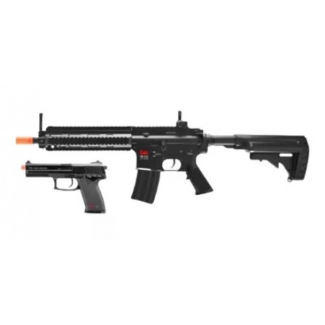 Metralleta HK416 Y Pistola HK MK23 KIT Negra  (Bullets) CO2