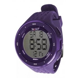 Reloj Svago Digital Unisex, Multifuncional Con Pantalla LCD, Resistencia 100 M / 10 ATM, Color Morado