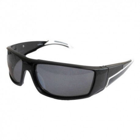 Lentes Polarizados armazon Negro, Varillas Negro Con Blanco, Micas Humo
