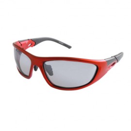 Lentes Deportivo armazon Rojo, Varillas Negro Mate, Micas Humo Espejo