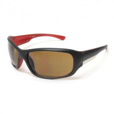 Lentes Deportivo armazon Y Varillas Negro Con Vino Mate, Micas Cafe