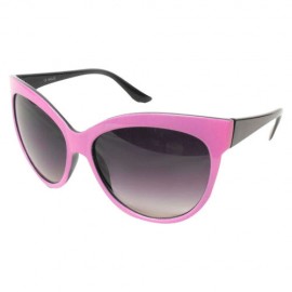 Lentes Casuales armazon Rosa Con Gris, Varillas Negras, Micas Humo Degradado