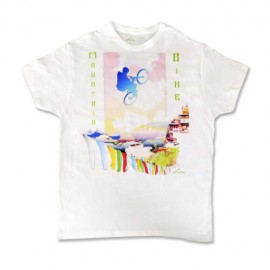 Playera Para Hombre Mountain Bike, Color Blanco, Talla Grande