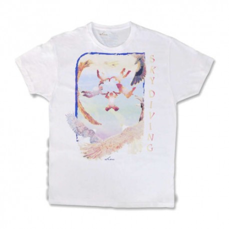 Playera Para Hombre Sky Diving, Color  Blanco, Talla Mediana