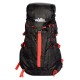 Mochila Para Montana CHILAS 50 L, Semi-Impermeable, Negra Con Rojo