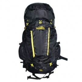 Mochila Para Montana EIGER 55 L, Semi-Impermeable, Negra Con Verde