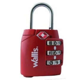 Candado De Combinacion TSA, Color Rojo