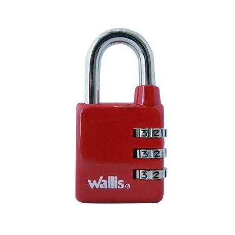 Candado De Combinacion Con Arco Grueso, Color Rojo