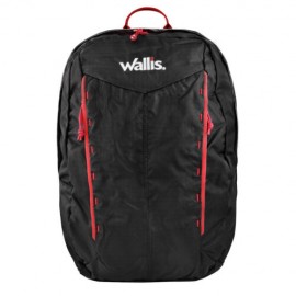 Mochila Para Montana POKHARA 25 L, Semi-Impermeable, Negra Con Rojo