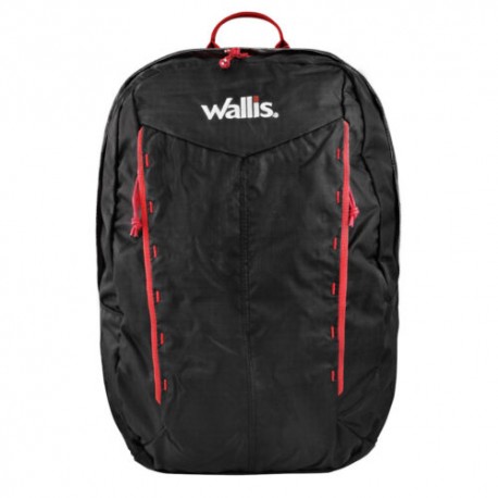 Mochila Para Montana POKHARA 25 L, Semi-Impermeable, Negra Con Rojo