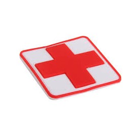 Parche Cruz Roja Blanco