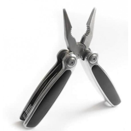 Multiherramienta Con Pinza De 12 Usos, 10 Cm Cerrada, Mango Metal Con PVC Negro, Con Funda