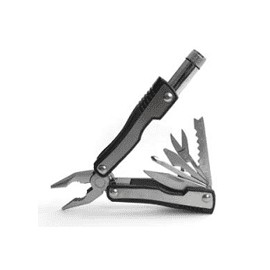 Multiherramienta Con Pinza De 11 Usos, 9 Cm Cerrada, Mango Metal Con Pvcn Gro, Con Funda