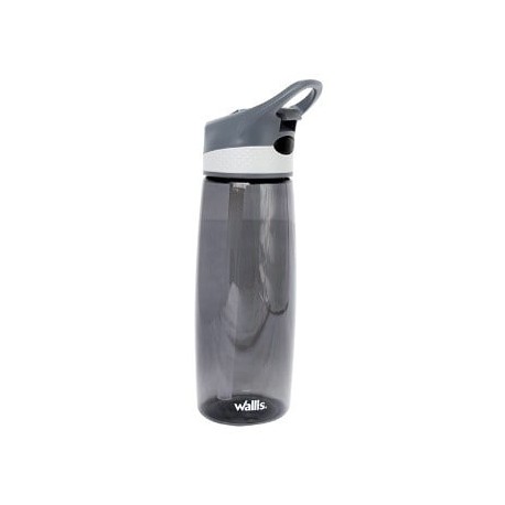 Cilindro De Tritan Bpa Free Con Agarrade A, Popote Y Boton  Antide Rame, 680 Ml,N Gro