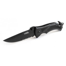 Navaja Con Mango *S.O.S. Metaln Gro Con Clip, Hoja Lisa-Sierra 8.5 Cm De Largo