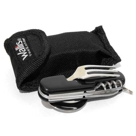 Cubierto Con 8 Usos, Desprendible A 2 Piezas, Cerrado 8.5 Cm, Mango PVC Negro, Con Funda