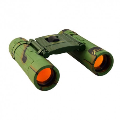 Binocular Compacto Tipo Tejado, Revestimiento Rubicon, 10 X 25 Mm, Camuflaje Verde Con Cafe