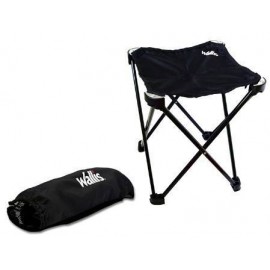 Banco Plegable, Aluminio Y Poliester, 24x24x28 Cm, Negro