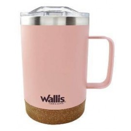 Taza Termica Corcho Rosa