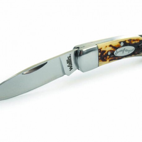 Navaja Con Mango Tipo Cuerno De Venado, Con “Push” En El Mango, Hoja Lisa De 5cm De Largo