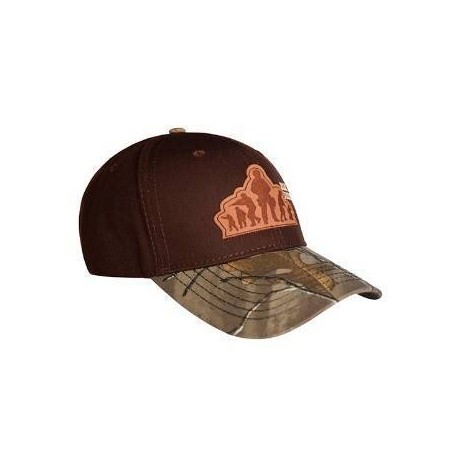 Gorra Con Cintillo De Ajuste Y Hebilla, Real Soldier, Cafe Con Visera Camuflaje