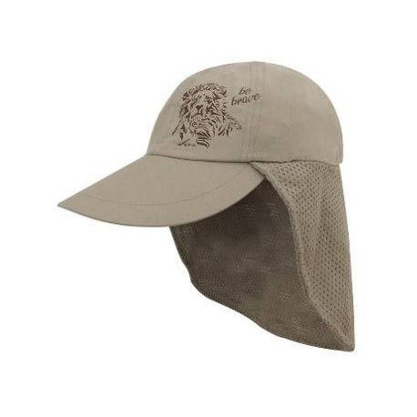 Gorra Con Faldon De Malla Y Cordon Ajustable