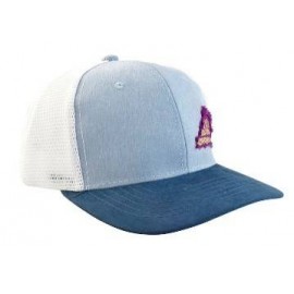 Gorra Con Malla Y Ajustador Snapback De Plastico, Adventures, Azul Con Malla Blanca