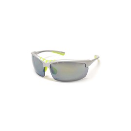 Lentes Deportivo armazon Y Varillas Plata Con Verde, Micas Humo