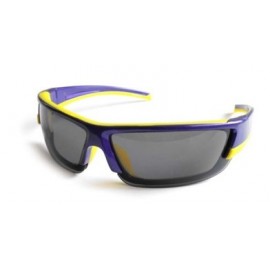 Lentes Deportivo armazon Y Varillas Morado Con Amarillo, Micas Humo