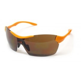 Lentes Deportivo armazon Y Varillas Naranja, Micas Cafe