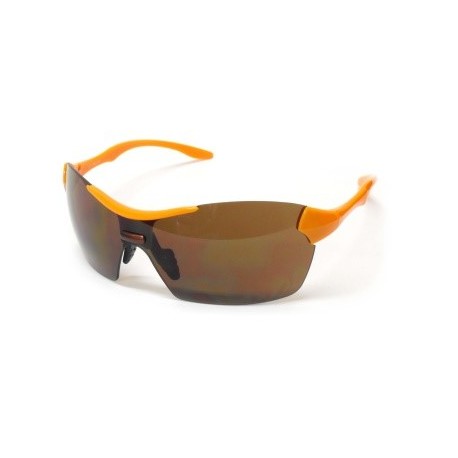 Lentes Deportivo armazon Y Varillas Naranja, Micas Cafe