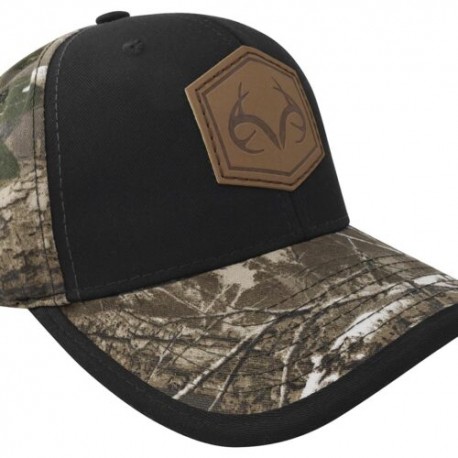 Gorra Con Cintillo de Ajuste Y Hebilla, Camuflaje Con Negro, Logo Realtree