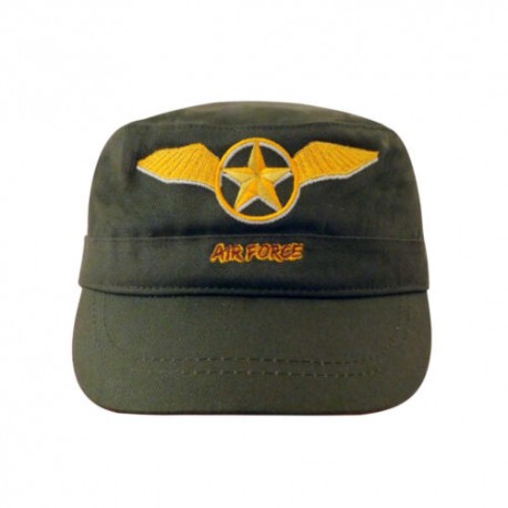 Gorra Tipo Fidel Con Ajustador Con Velcro, Air Force, Verde Olivo
