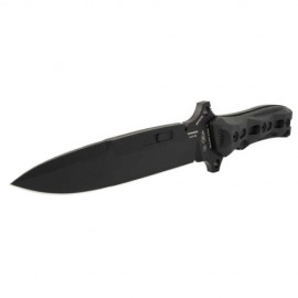 Cuchillo Warfare, Tactico, Acero Vanadio, Mango Forprene Y Katex, Hoja Lisa/Sierra 16 cm, 365 Gr