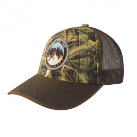 Gorra Con Malla Y Ajustador De Plastico, MADE FOR THE MOUNTAINS, Camuflaje C/Cafe