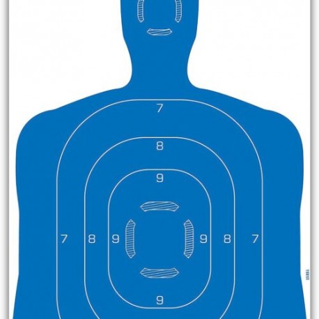 Silueta Humana Azul ALLEN 23?X35? 4 Blancos