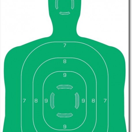 Silueta Humana Verde ALLEN 12?X18? 10 Blancos